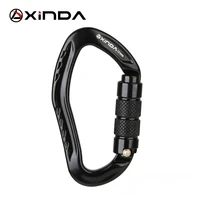 xinda professional rock climbing carabiner 22kn safety pear shape safety buckle camping hiking survival kit protective equipment