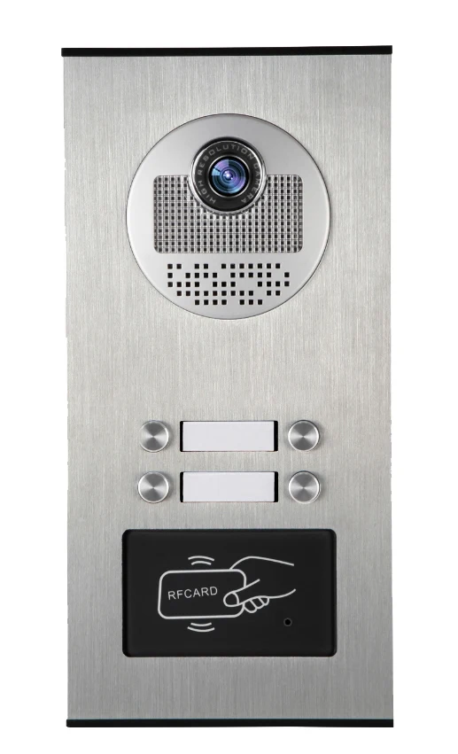 4 Units Building Video Door Intercom RFID Reader For Apartment Visual Two-way Audio Phone | Безопасность и защита