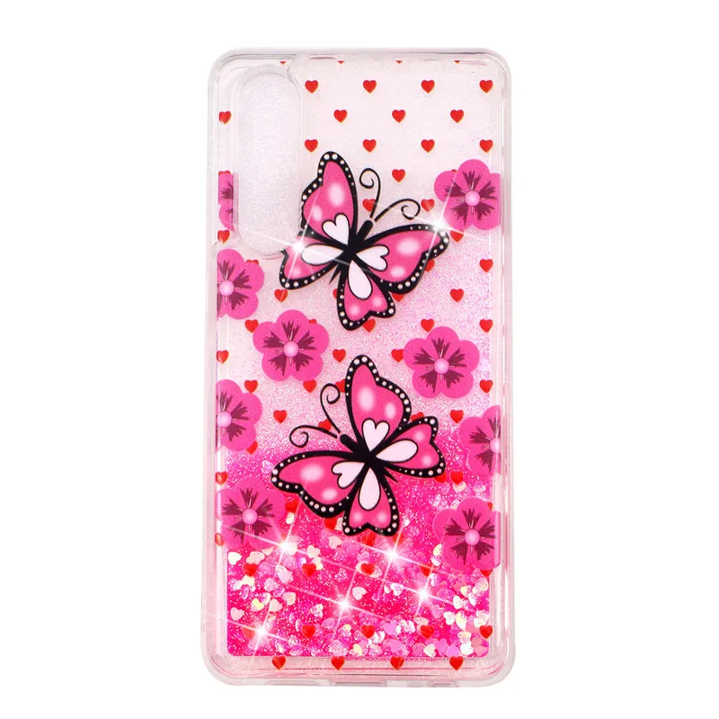 Мягкий пластиковый чехол с блестками TPU для телефона принтом девочек птиц собак