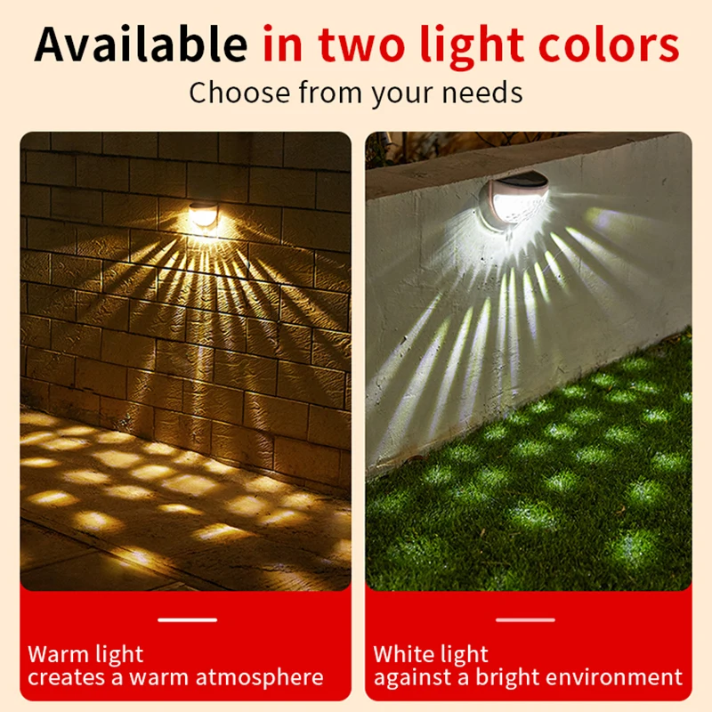 Solar Led Light Outdoor Wall lamp Garden Lignts Waterproof Staircase Lamp Courtyard Decor For Home Balcony Patio | Лампы и освещение
