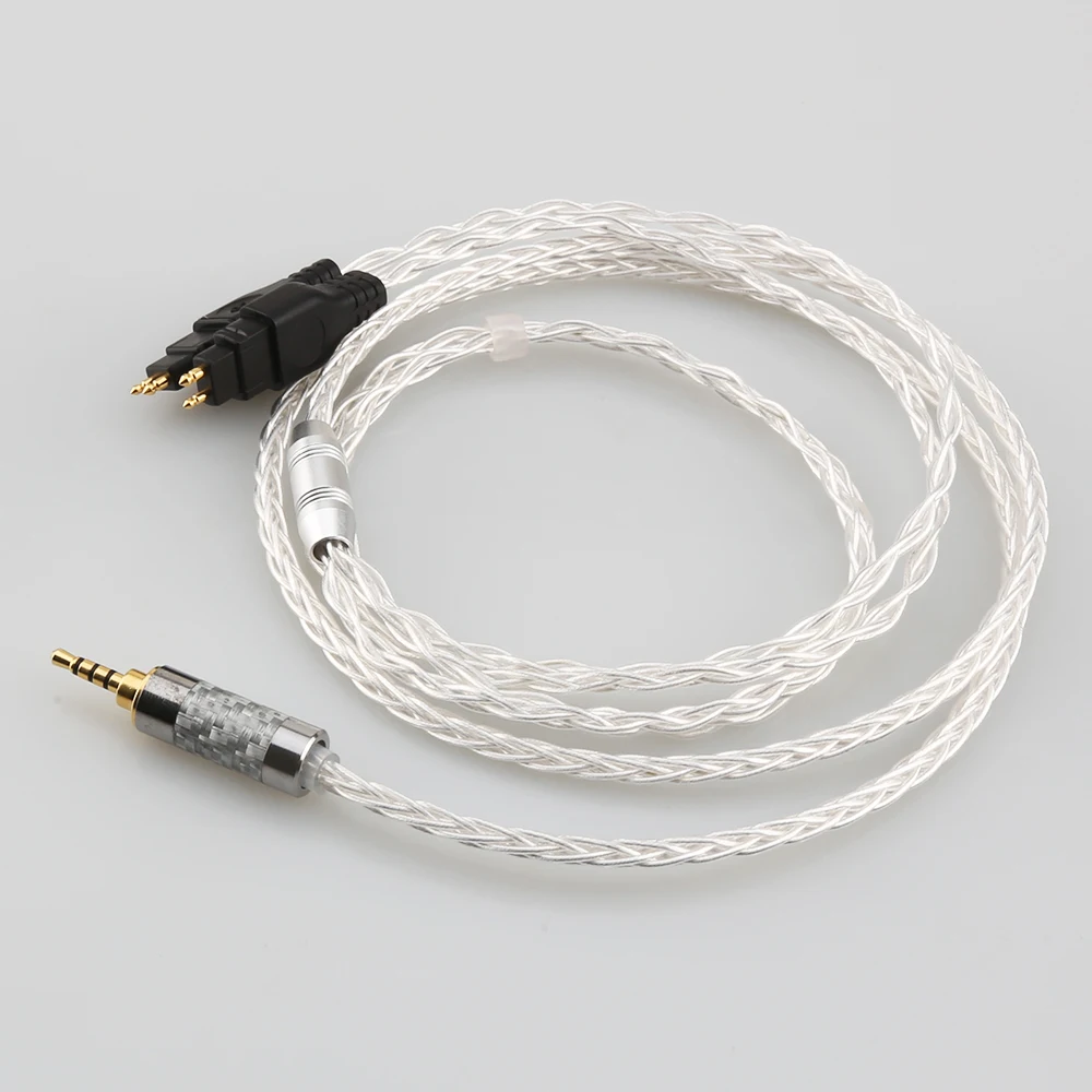 hifi 2 5mm trrs balanced male silver plated cord 2 5mm balanced cable for sennheiser hd580 hd600 hd650 hdxxx hd660s hd58x hd6xx free global shipping