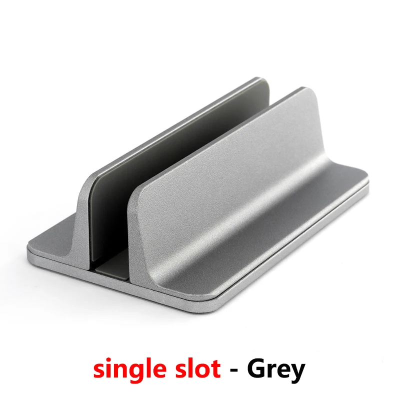 Grey Single Slot Металлический алюминиевый сплав вертикальная подставка-держатель для Mackbook Air Pro Настольный регулируемый ноутбук планшет док-держатель аксессуар - Цвет: Grey Single Slot