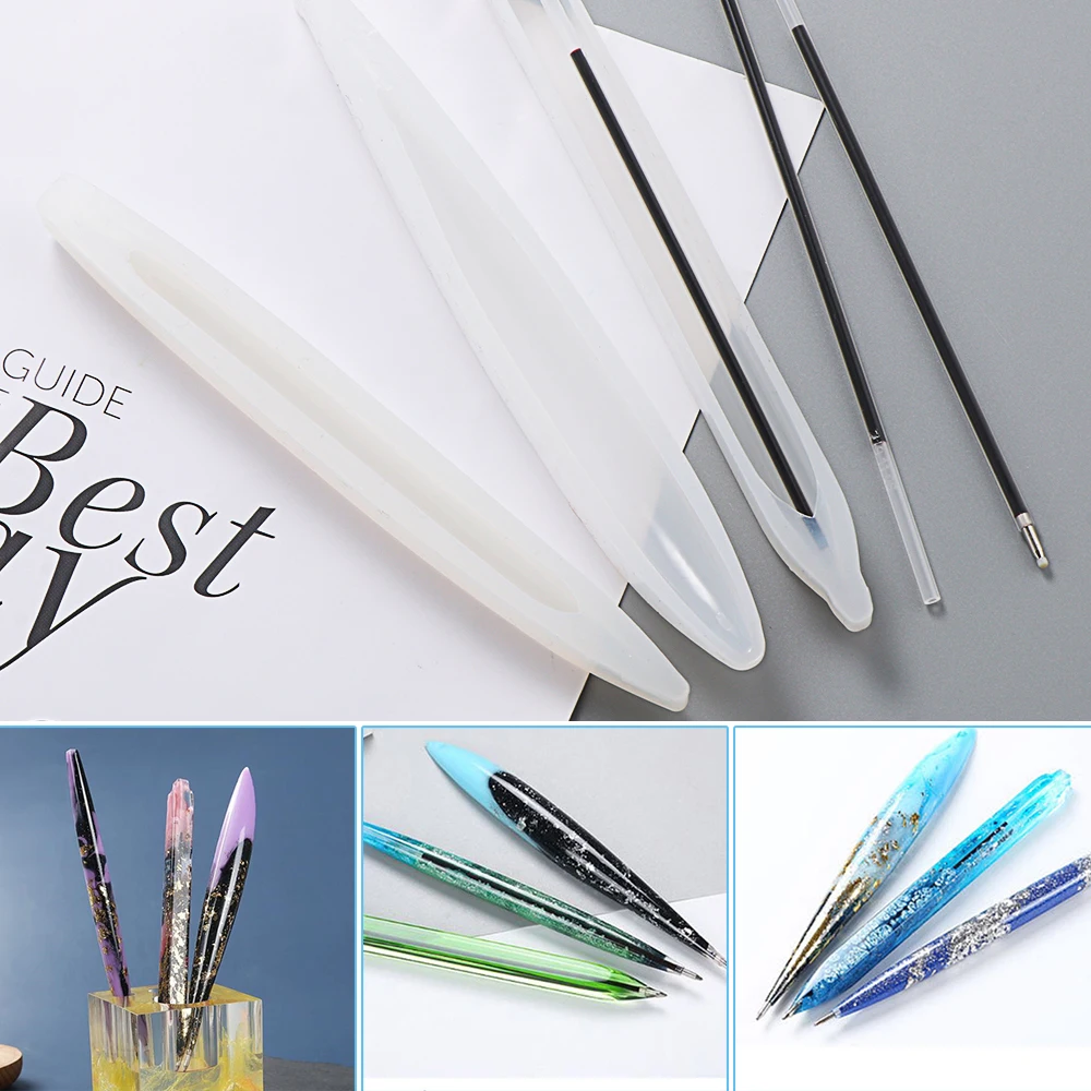 

Transparent Silicone Mould Dried Flower Resin Decor Art Craft DIY Handmade Ballpoint Pen Mold UV Epoxy Resin Molds Jewelry Tool