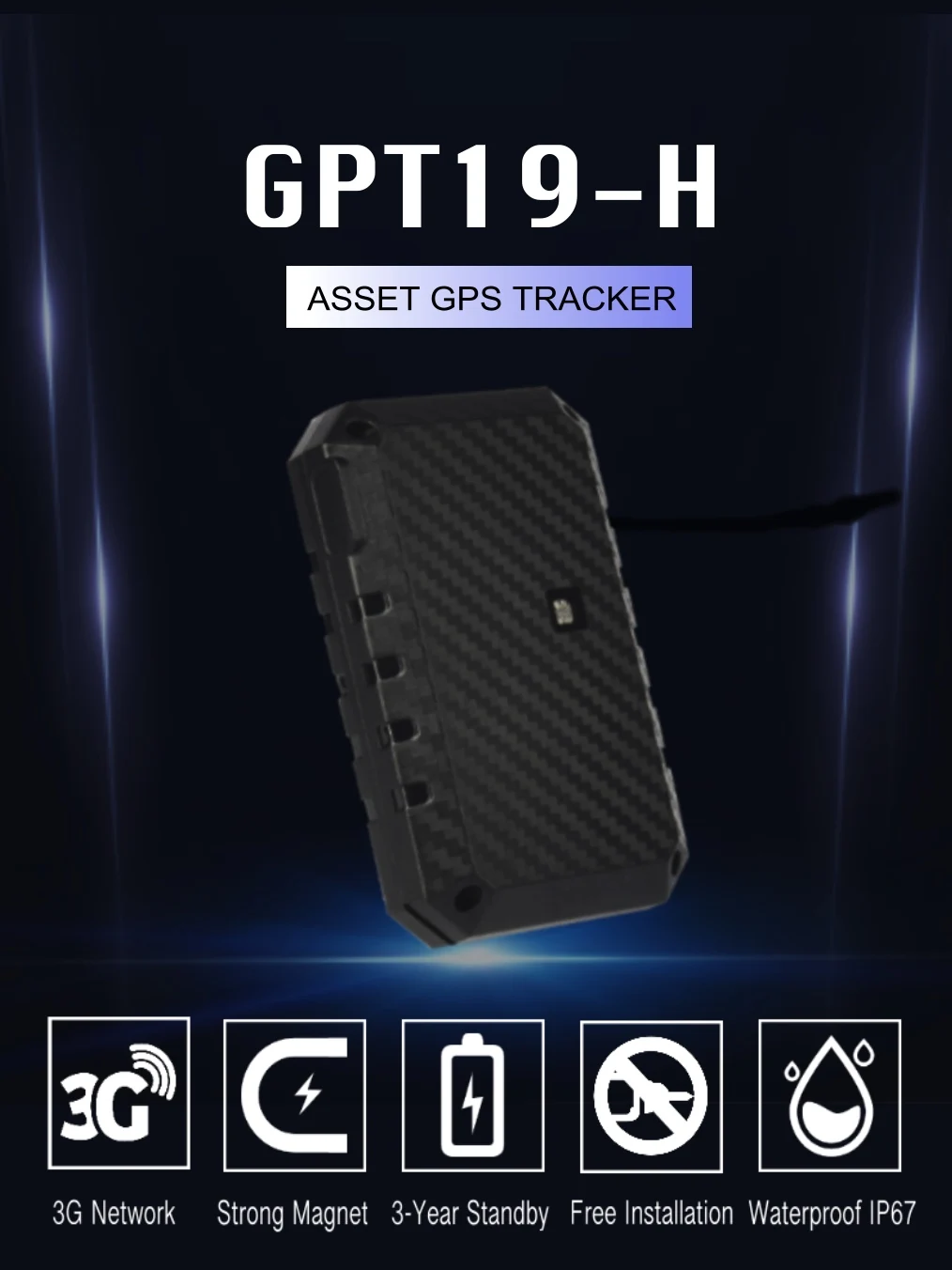 3 года долгое время ожидания 3g актив gps трекер гео-забор Супер Магнитная установка gps передатчик GPT19-H PK TK905 бесплатное приложение