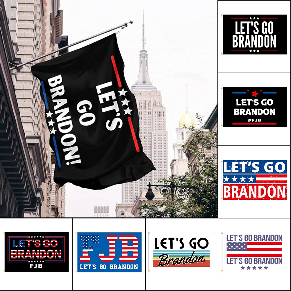 

150x90cm Let's Go Brandon Flag Double-stitched Brass Grommet Polyester Banner Bright Color Fadeless Indoor Outdoor Garden Decor