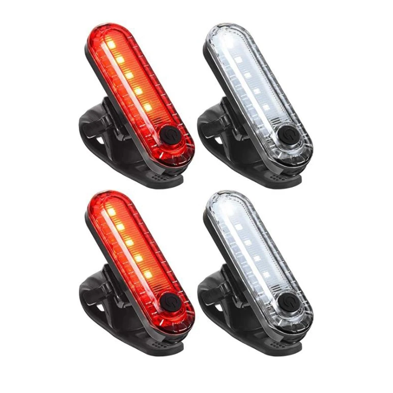 

4 Pcs Super Bright Bike Tail Light USB Rechargeable, Highlight Waterproof Bicycle Taillights Accessories Warning Lights