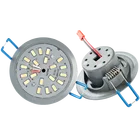 Трехцветсветильник Светодиодная лампа-трансформер SMD 5730, 3000K-6500K, 5 Вт, встроенный источник светильник, 220 В для хрустальных люстр, Модифицированная лампа