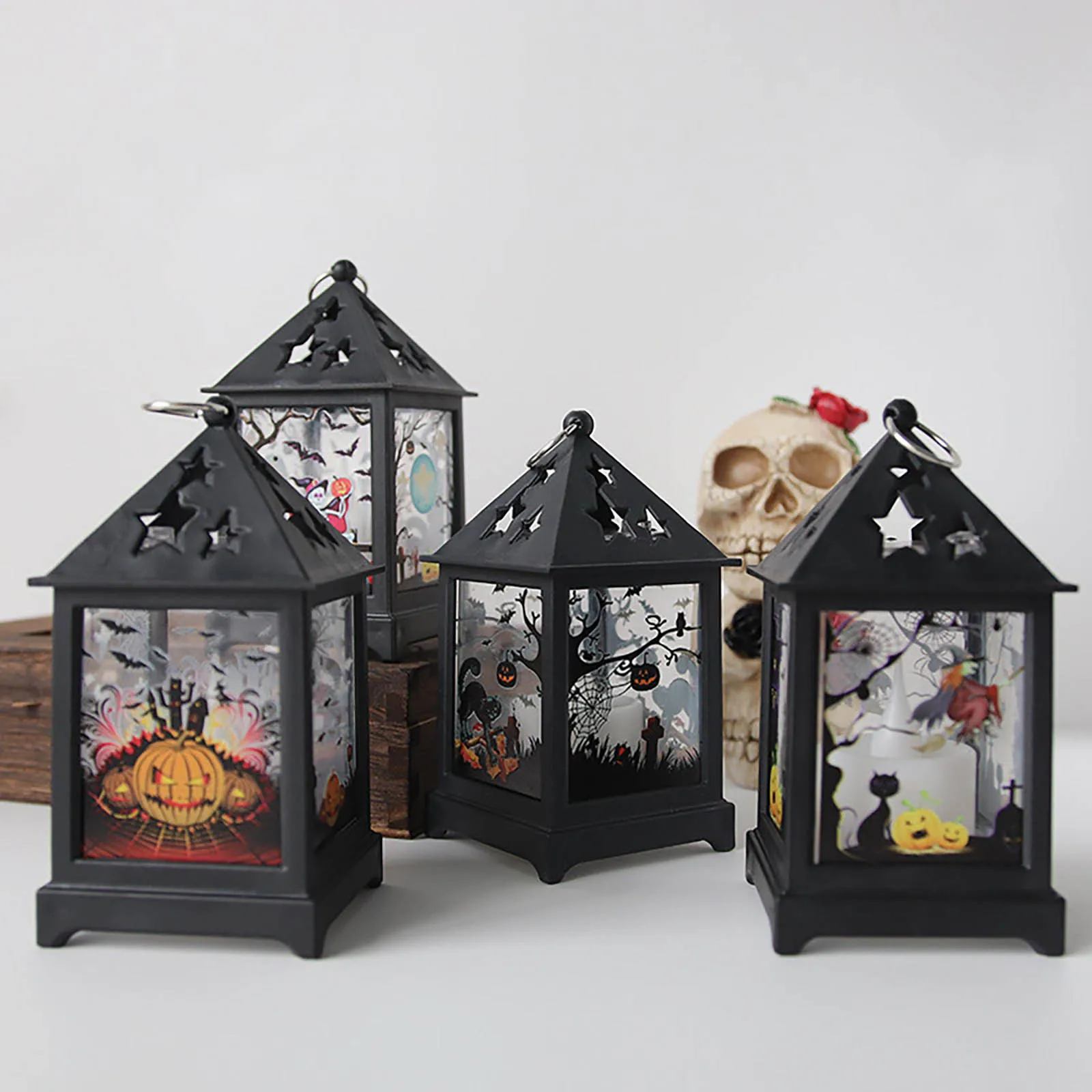 Хэллоуин тыква ведьма призрак светодиодный ночником украшение вечерние игрушка