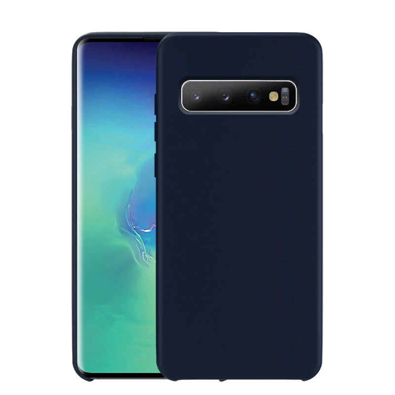 DarkBlue Чехол для samsung S10, высококачественный мягкий силиконовый защитный чехол для samsung Galaxy S8, S9, S10 Plus, S10e, Note 8, 9, 10, силиконовый чехол - Цвет: DarkBlue