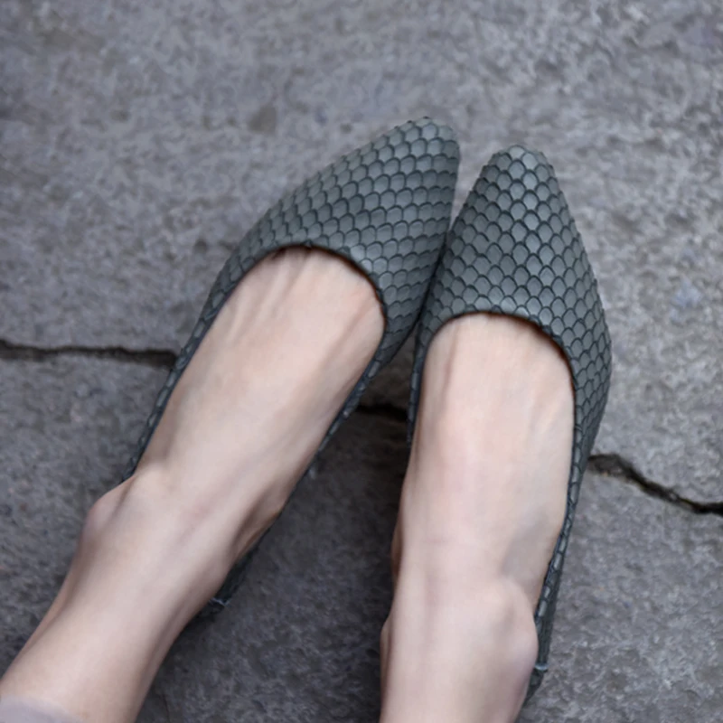 Туфли Artmu женские мягкие натуральная кожа заостренный носок плоская подошва