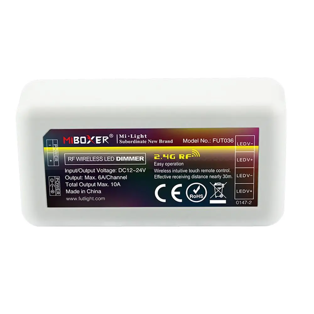 FUT036 Miboxer 2 4G RF беспроводной Wi Fi совместимый 4 зонный регулируемый светодиодный