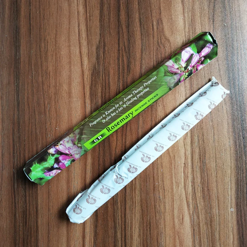 Rosemary 1box Один пакет индийской Королевский светло-голубой палочки с ладаном 20 шт./кор. ароматизатор для дома Стик искусственный запах горения для здорового тренажерного зала - Аромат: Rosemary 1box