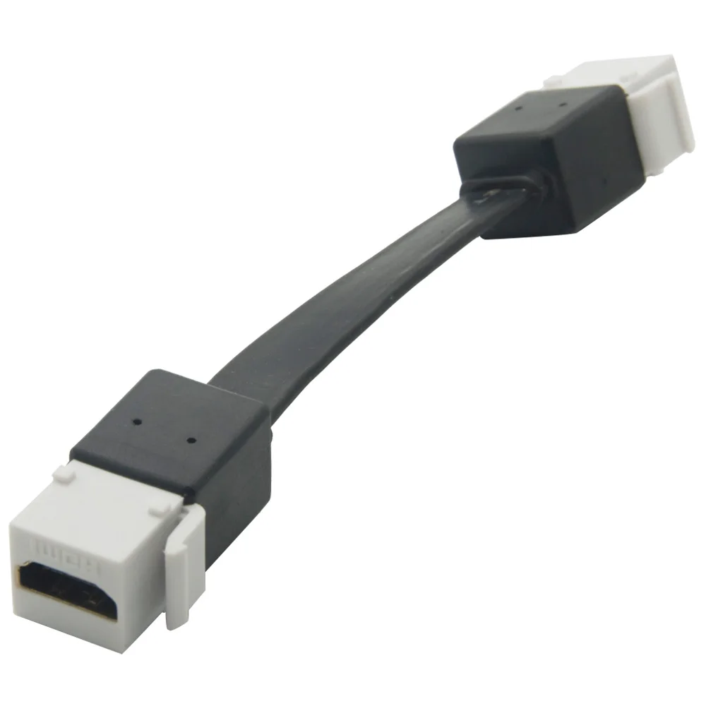 

keystone HDMI Female To Female Connector With 15CM length flat Short cable