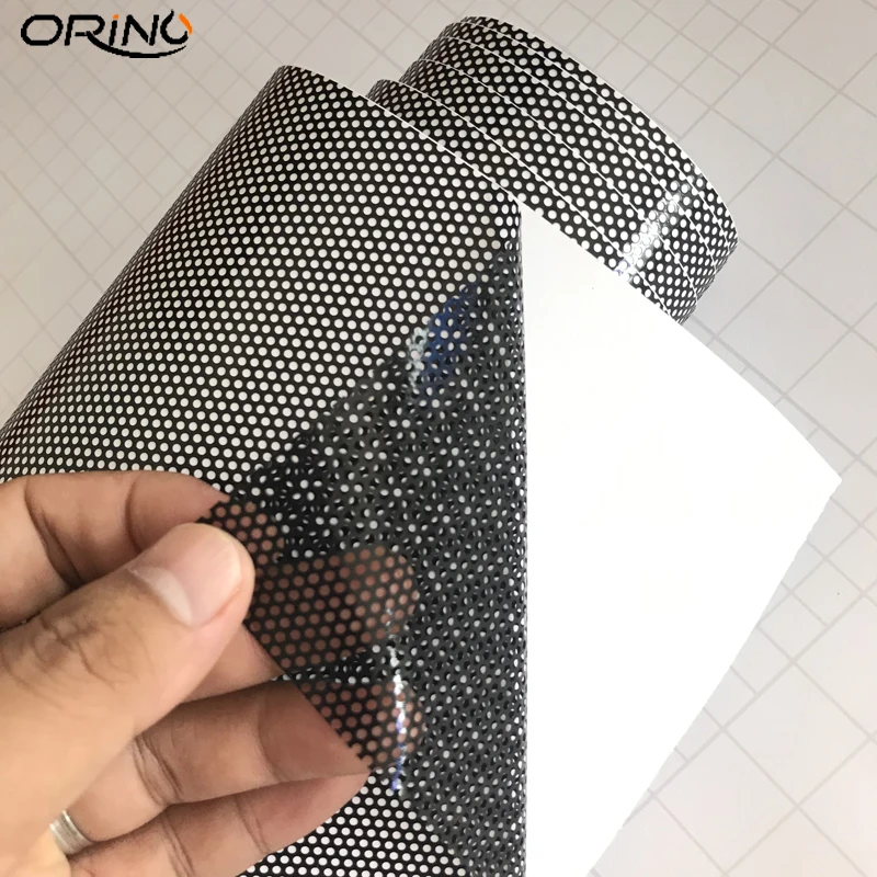 50 см x 200/300/500 оттенок фары черная перфорированная пленка Сетка как Fly Eye легальная
