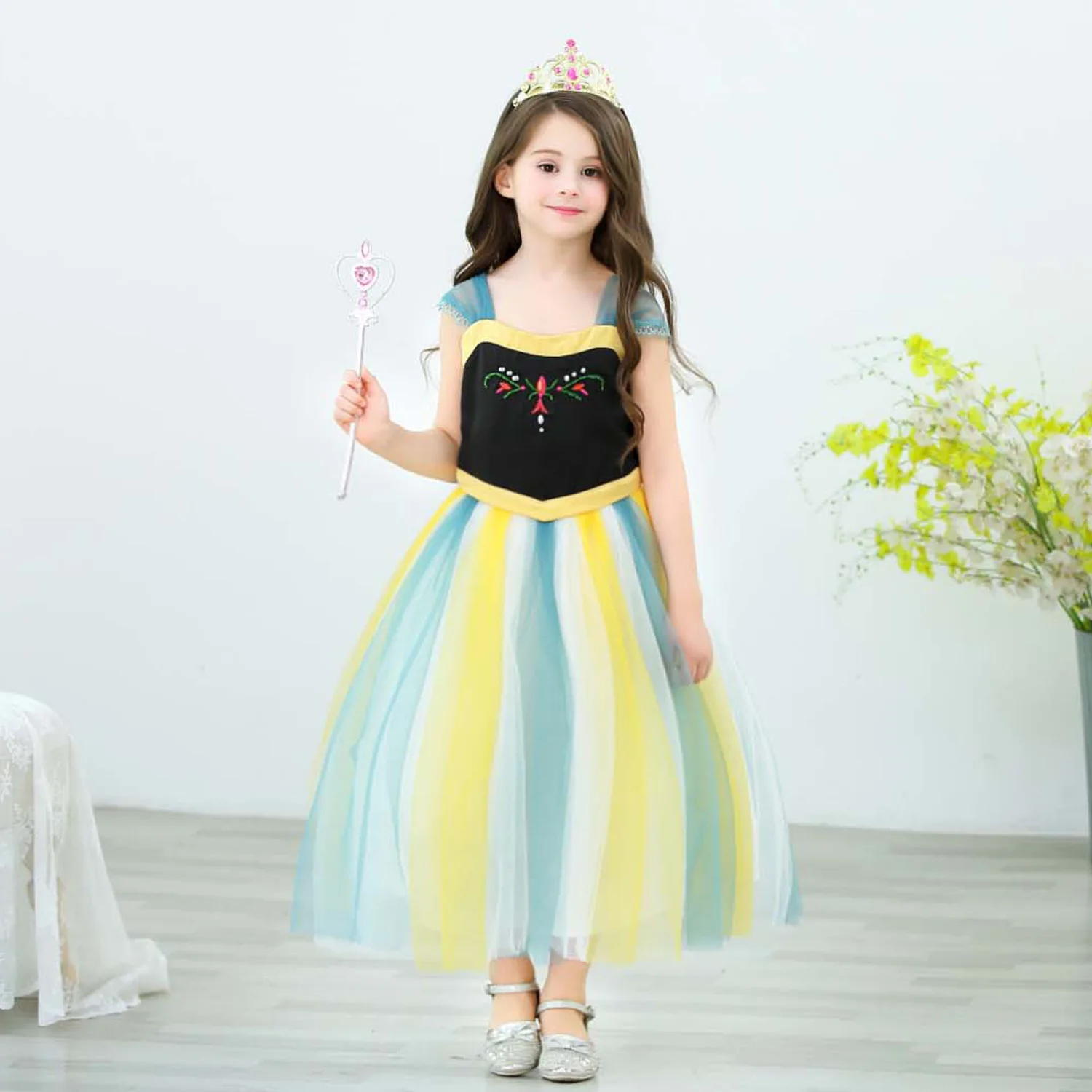 Halloween Christmas carnaval child frozen cosplay costume princess dress anna elsa girls tutu skirt birthday party |