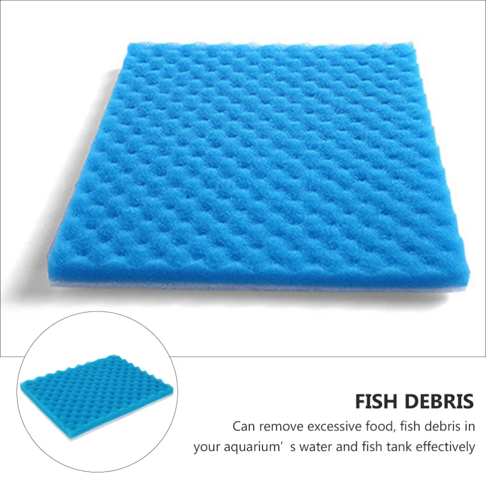 

2Pcs High-density Fish Tank Filter Sponge Pad Thick Purify Cleaning Filter Mat