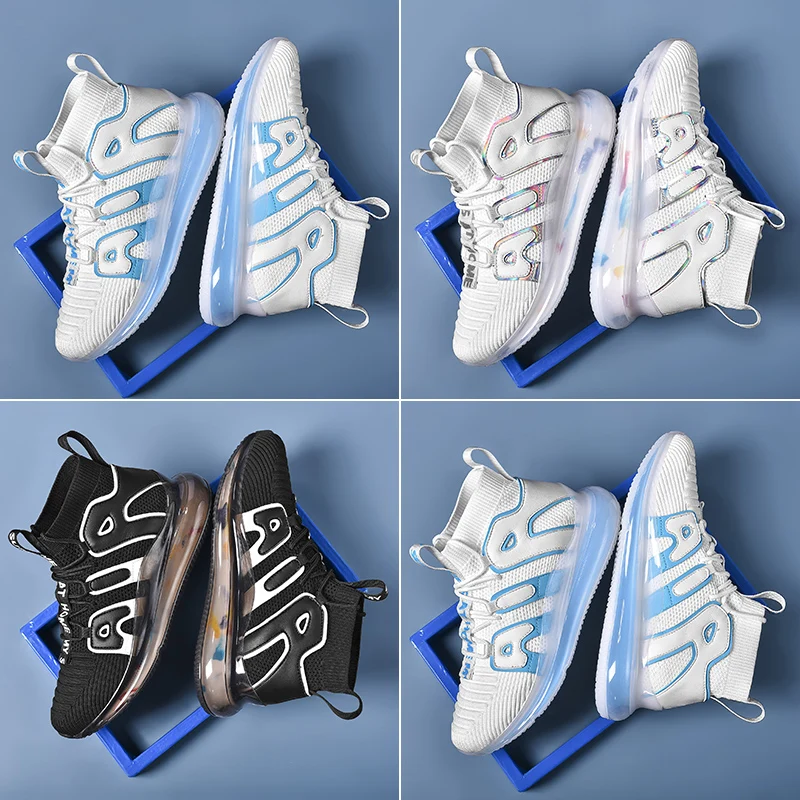 

New Trend Fashion BOOST Shoes Breathable Mesh Basketball Shoes Indoor and Outdoor High-top Sports Shoes Casual Old Shoes