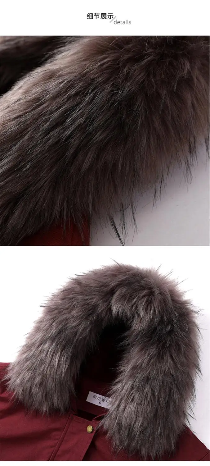 

2020 Fashion Plus Velvet Parker Cotton Jackets Oversize Women's Winter Lamb Wool Coat Fur Collar Hooded Thicken Warm Coats M760
