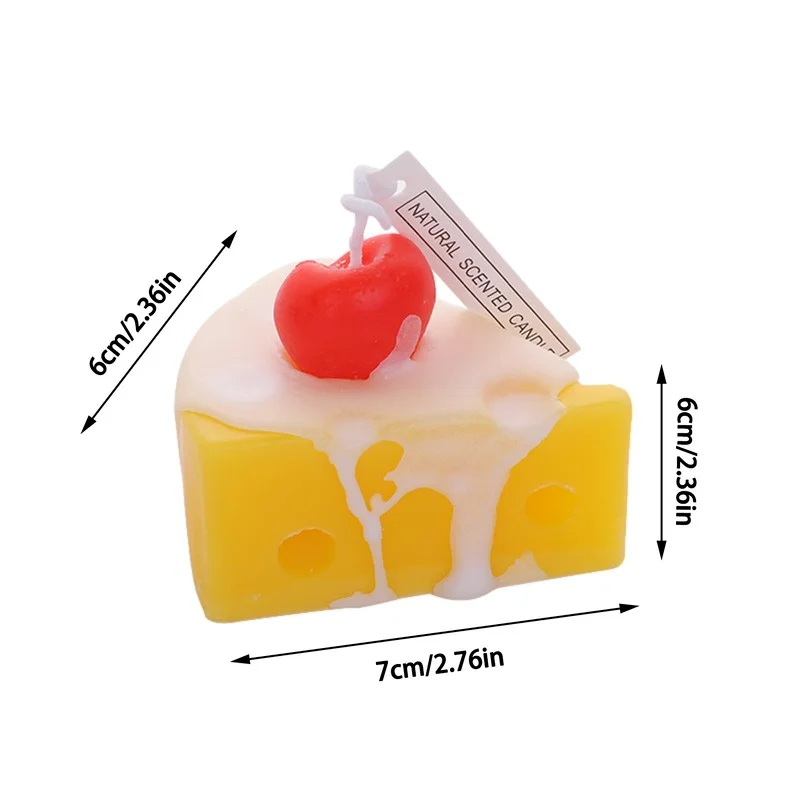 Household decor cute food candle Cherry Cheese Shape Scented Candle Home Decor Table Centerpiece party wedding decoration | Дом и сад