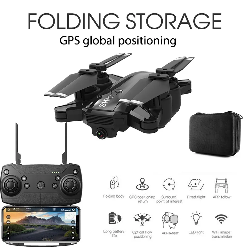H1 Дрон GPS 5G с камерой Wi-Fi HD PFV зарядное устройство для квадрокоптера один ключ возврата следуют за мной дроны профессиональные игрушки для детей
