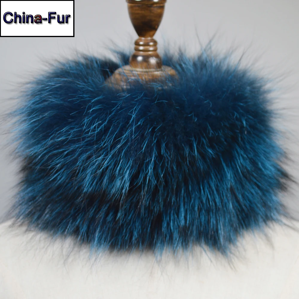 Женский эластичный шарф кольцо модная повязка на голову из натурального меха