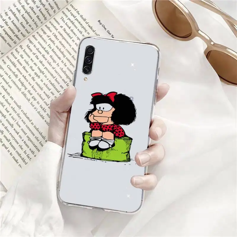 

Quino e mafalda Phone Case Transparent For Samsung Galaxy A71 A21s S8 S9 S10 plus note 20 ultra