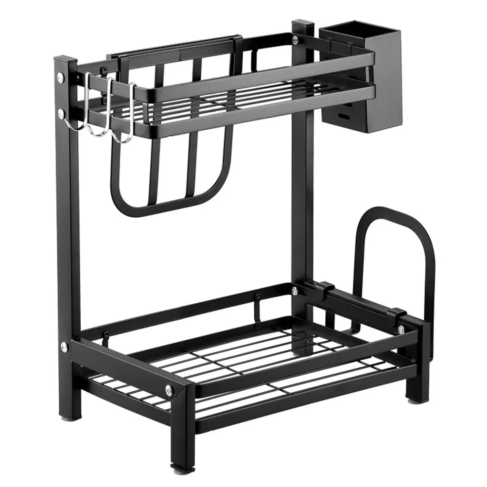 

Kitchen Rack Spice Rack Multi-functional Sauce Bottle Sorting Shelf Chopsticks Knife Kitchen Supplies Storage Stand Two Layers