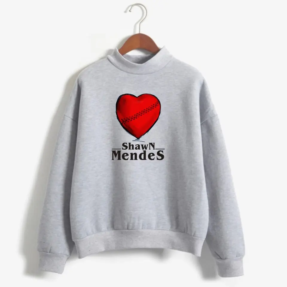 

Singer Shawn Mendes Turtleneck Sweatshirts Outwear Hip-Hop Women 2021 Harajuku New Sweatshirts Clothes Plus Size