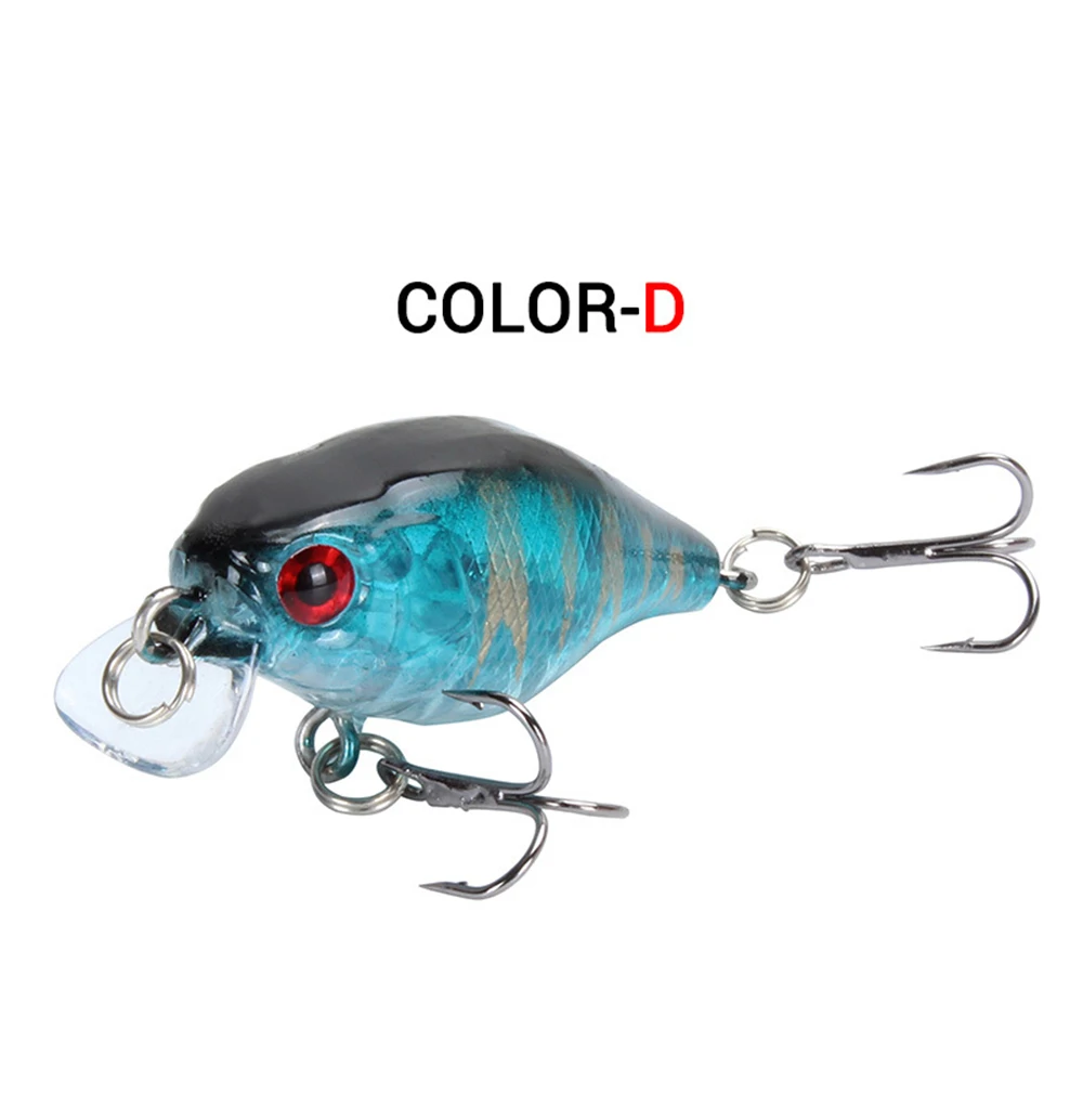 

5Pcs Crankbait Fishing Lure 4.2g 4.5cm 3D Eyes Floating Wobblers Lifelike Body ABS Hard Fake bait Fishing Tackle Accessories