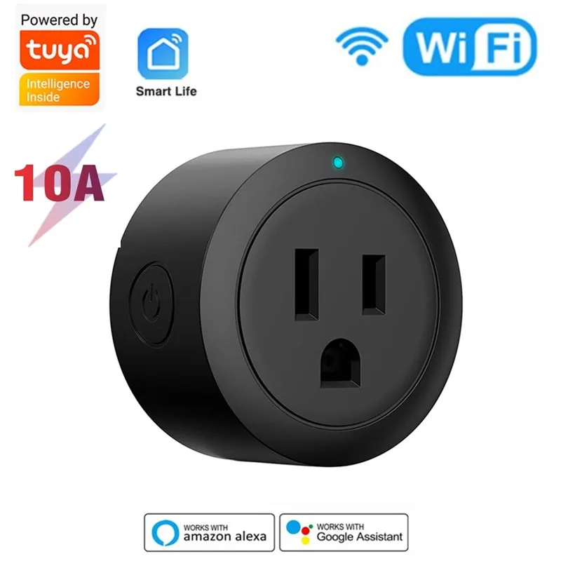 

Умная розетка Tuya с Wi-Fi и таймером, 10 А