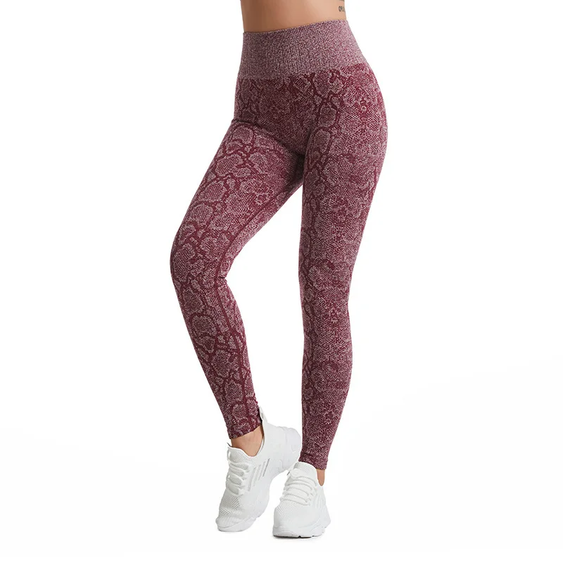 

NORMOV Seamless Women Leggings Fitness Snake Print Patchwork Jegging Workout High Waist Push Up Leggings Skinny Woman