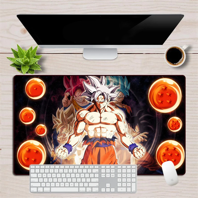 Большой коврик для мыши в стиле аниме Dragon Ball резиновый моющийся игровой