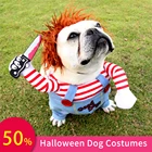 Костюмы для собак на Хэллоуин, забавная одежда для домашних животных, регулируемые костюмы для собак, новинка, одежда для средних и больших собак, бульдог, Мопса