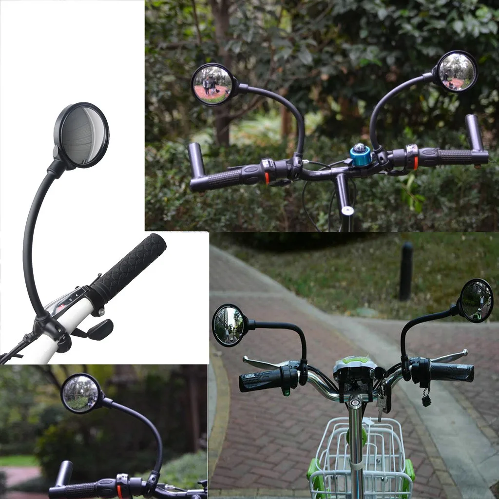 

Bicycle Rear View Mirror Bike Cycling Wide Range Back Sight Handlebar Rearview Mirror Angle Hose Adjustable Left Right Mirrors