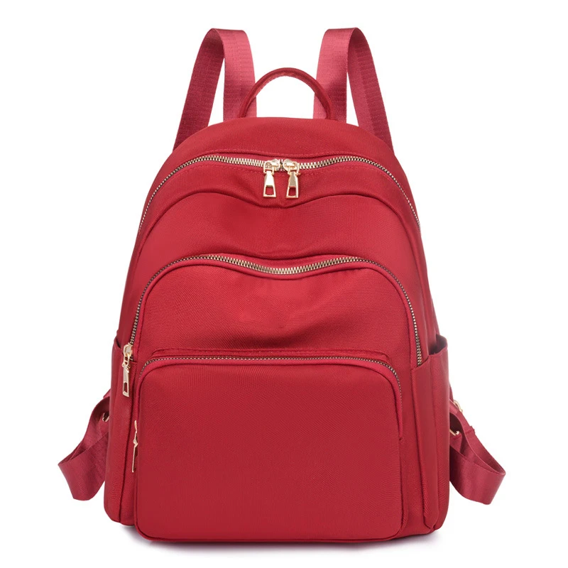 Повседневный Рюкзак из ткани Оксфорд для женщин черные водонепроницаемые