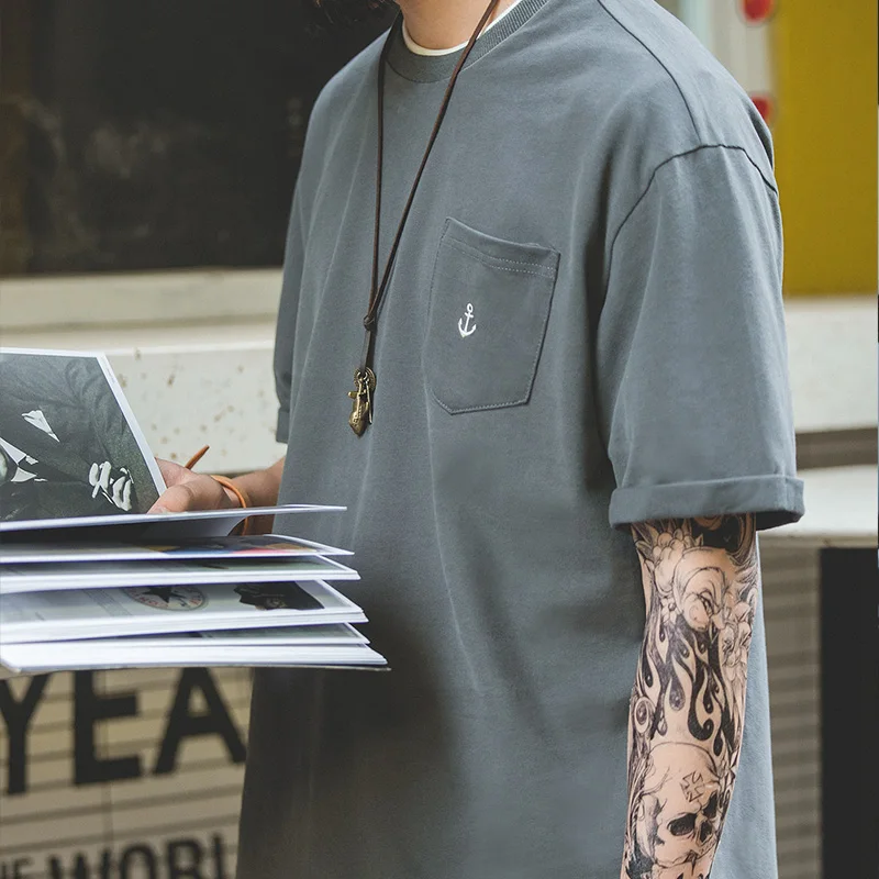 Мужская хлопковая футболка с коротким рукавом в винтажном стиле | одежда