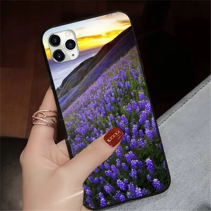 

Romantic simple lavender Purple flowers Phone Case for iPhone 11 12 pro XS MAX 8 7 6 6S Plus X 5S SE 2020 XR