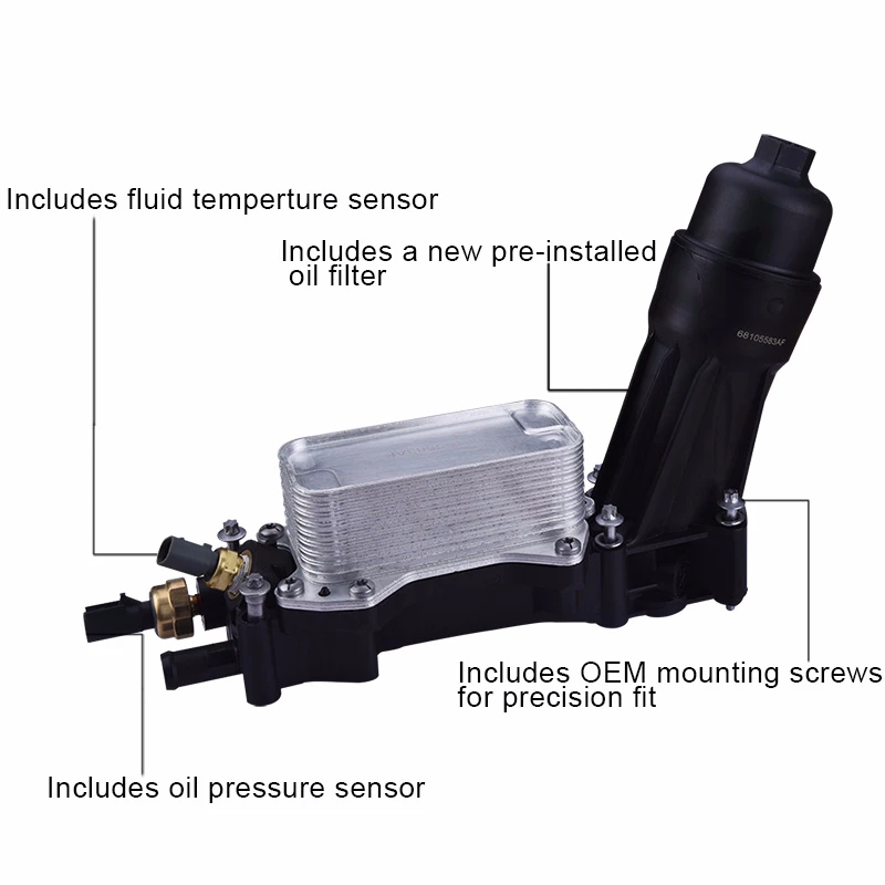 Масляный радиатор двигателя и фильтр комплект адаптера корпуса для Chrysler 200 Dodge Grand