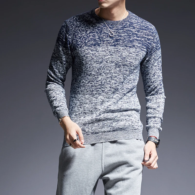 

2020 New Fashion Brand Sweaters Man Pullovers O-Neck Slim Fit Jumpers Knitred Warm Thick Winter Korean Style Casual Mens Clothes