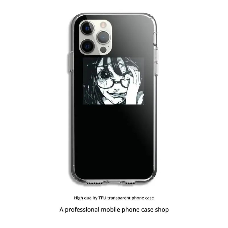 

Sad Anime Vaporwave Aesthetic Phone Case Clear Cover For Iphone 5 6 7 8 11 12 plus XR X XS SE2020 11/12PRO Max Transparent Cases