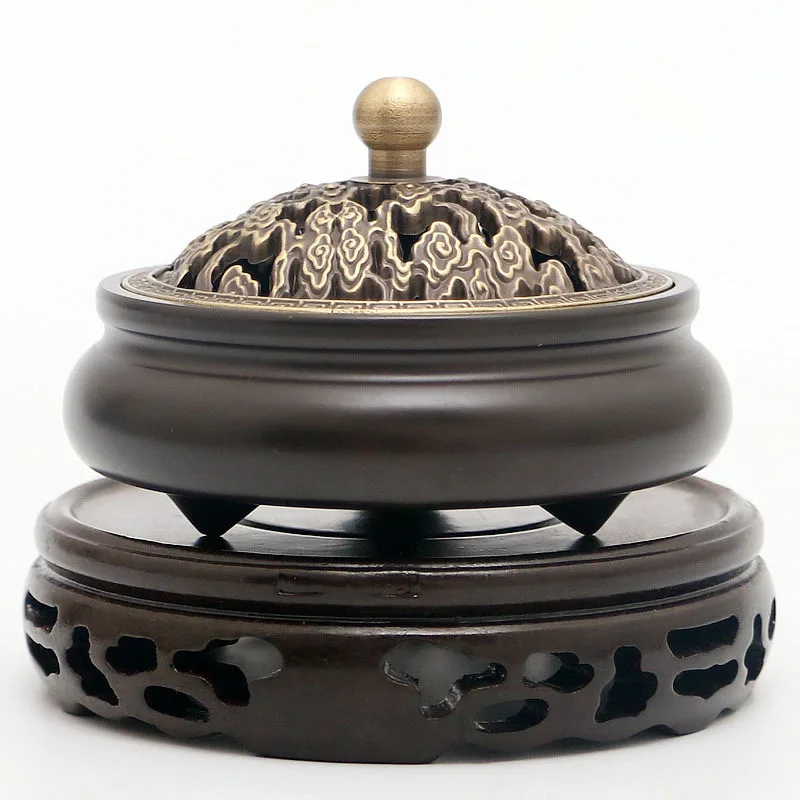 

Chinese Style Antique Pure Copper Incense Car Black Church Aromatherapy Aroma Incienso Quemador Home Decoration BE50IN