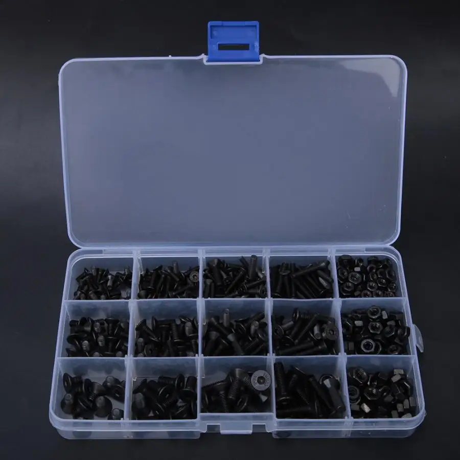 460 шт. винты с шестигранной головкой черные плоские головки из углеродистой стали