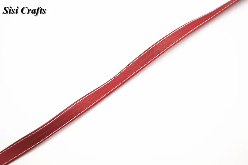 Лента Sisi для поделок 1 см Плоская из искусственной кожи лента с косым шнуром 3/8