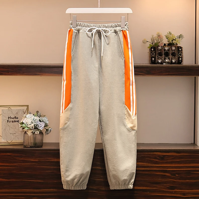 Осень 2020 женский спортивный костюм оверсайз из двух предметов толстовка с