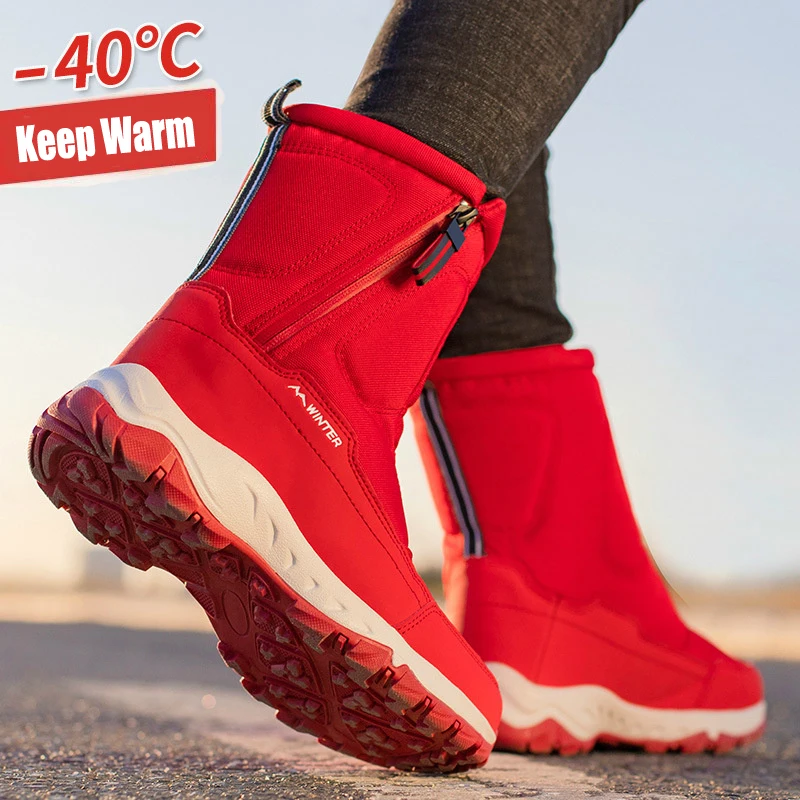 Apanzu boots female women shoes winter fur warm plush Women Couple Boots Ankle Boots sneakers Plush Boots Zipper Platform Boots
