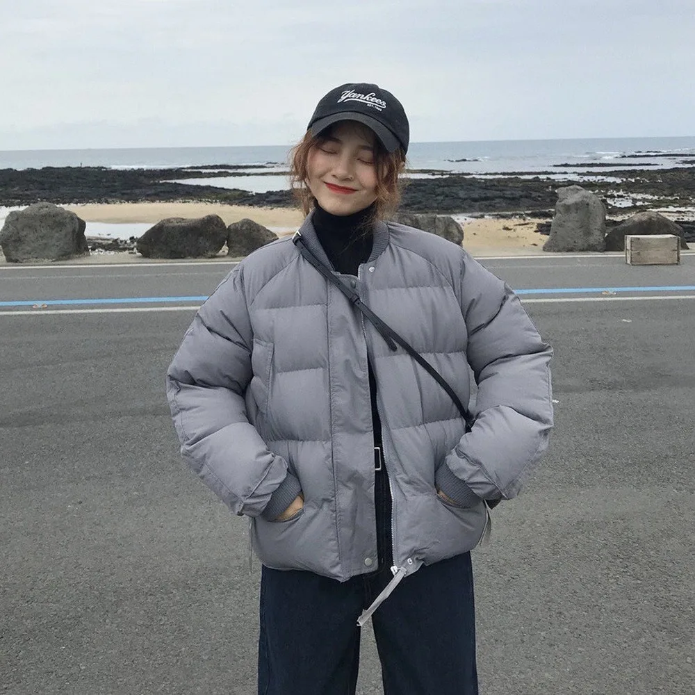 

Womens Winter Jackets Fashion Thick Ladies Cropped Coats Winter Loose Warm Cotton-padded Clothes Outerwear Bread Coats Clothes