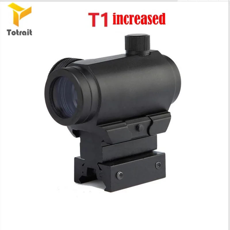 Тактический точечный мини 1X24 T1 прицел с подсветкой красный быстросъемным
