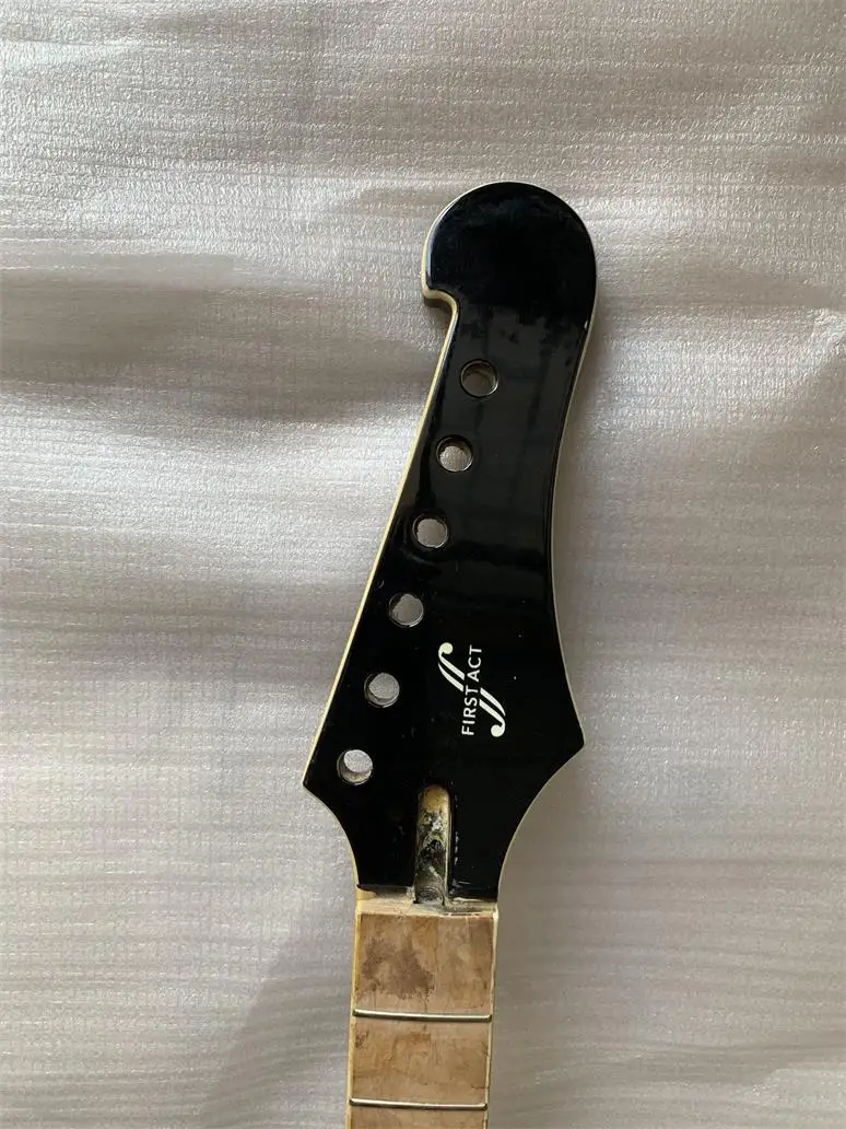 DIY (б/у) Первые действия электрогитары тигровый клен Топ прозрачный черный цвет