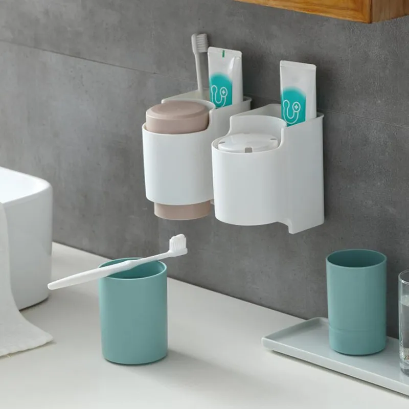 1 комплект новые наборы для ванной держатель зубной щетки с двумя чашками мытья