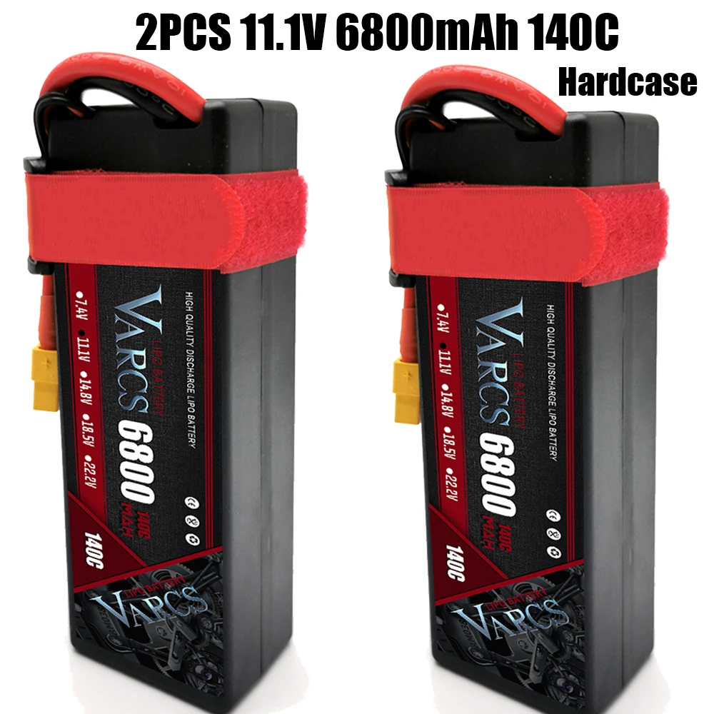

Аккумуляторы VARCS Lipo 3S 11,1 В 6800 мА · ч 140C/280C, 2 шт., жесткий корпус для радиоуправляемых моделей 1/8 /10, автомобилей, внедорожников, багги, грузовико...